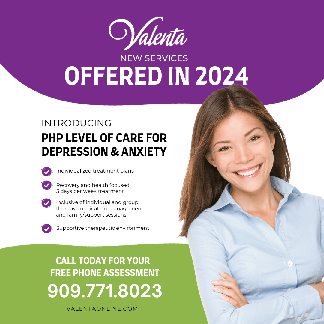 Inclusive of individual and group therapy, medication management, and family support sessions in Inland Empire at Valenta Mental Health